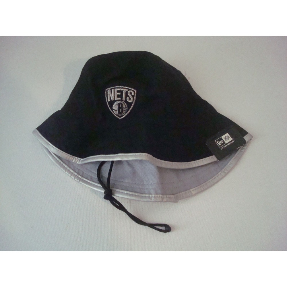 BROOKLYN NETS LARGE BEACH FLOPPY BUCKET HAT CAP DEADSTOCK VINTAGE U3